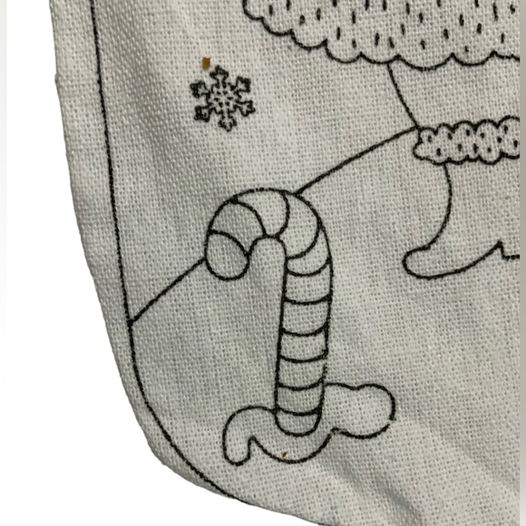 Christmas Stocking Color Your Own Canvas Fabric Stocking With Markers 15 inches - Picture 9 of 11